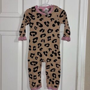 Good Lad Tan and Black Leopard Kids One Piece